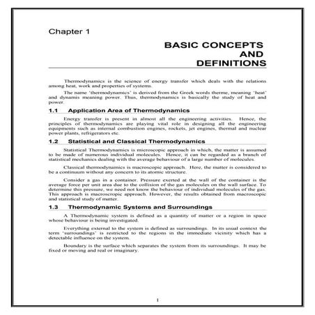 Chapter 1thermodynamics