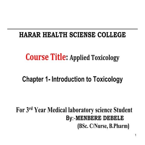 Chapter 1Toxicology -1.ppt