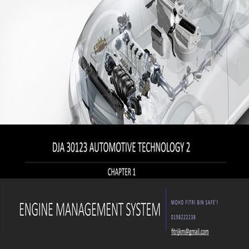 Comprehensive Overview of Engine Management Systems in Automotive ...