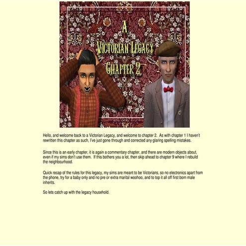 A Victorian Legacy - Chapter 2 Continuing On