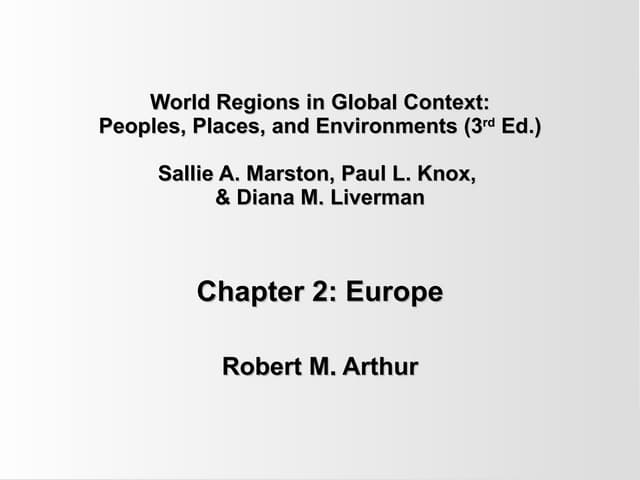 Physical map of europe answers