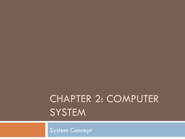 SYSTEM CONCEPT