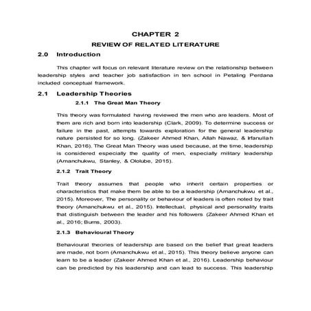 Chapter 2-A STUDY ON THE RELATIONSHIP BETWEEN LEADERSHIP STYLES AND TEACHERS’...