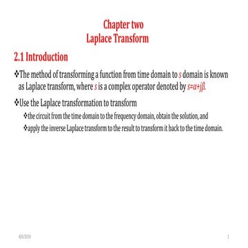 Chapter 2 laplace transform