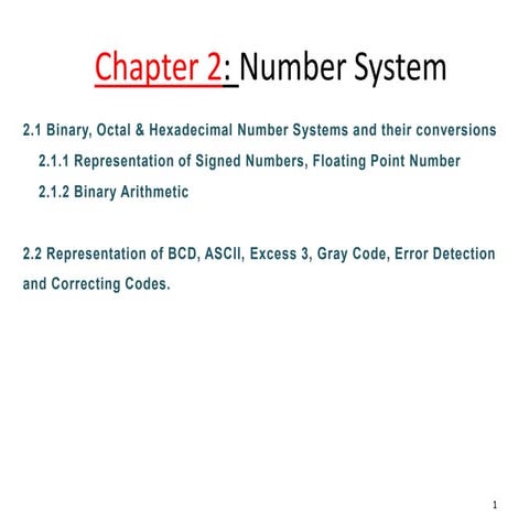 Chapter 2.1 introduction to number system | PPTX
