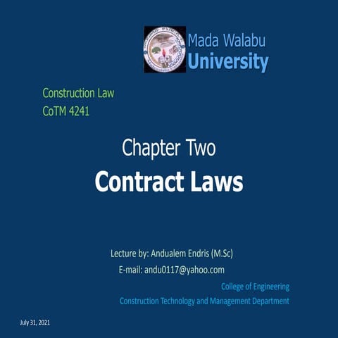 Chapter 2- Construction Law 