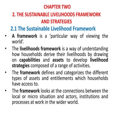 Sustainable Livelihood Framework