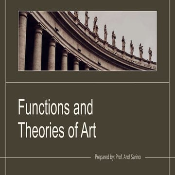 Functions and Theories of Art Functions and Theories of Art