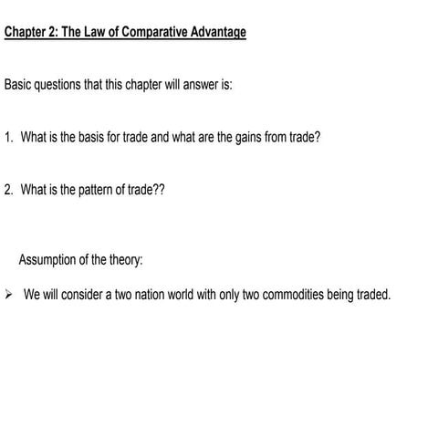 Law of Comparative Advantage by Dominick Salvatore