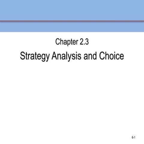 Chapter 2.3 Strategic Analysis &choice.ppt