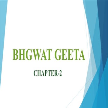 Bhagwat Geeta Chapter 2 contents of Geeta