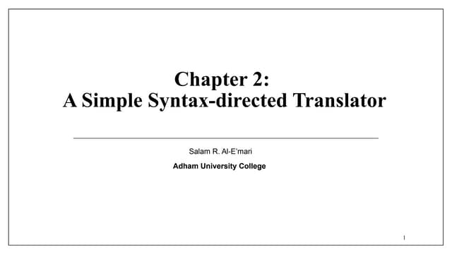 Compiler design lessons notes from Semester
