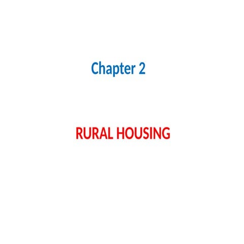 Rural Housings in Low cost constructions