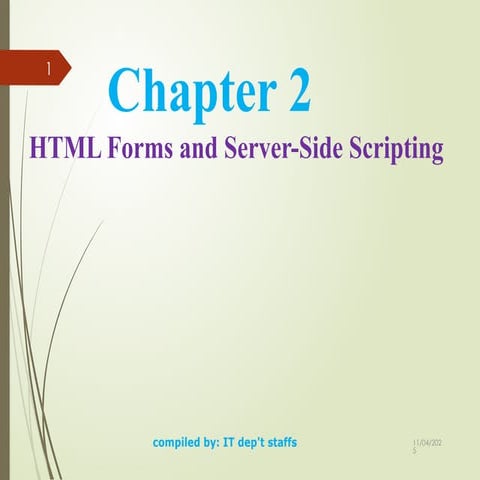 Internet programming II overview of html forms