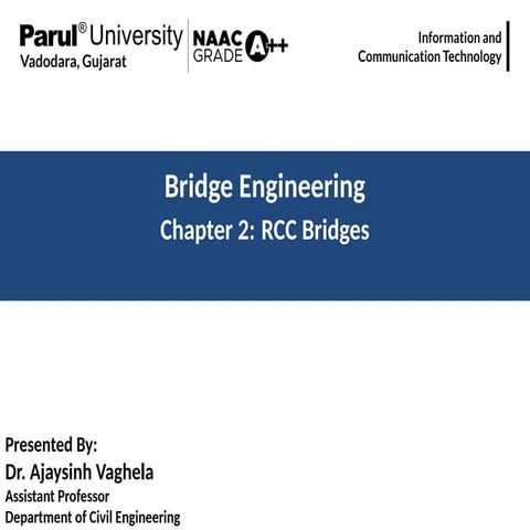 Comprehensive Guide to RCC Bridge Engineering and Design Principles | PPTX