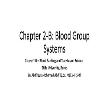 Lecture Two: Blood Group Systems in Hematology.pptx