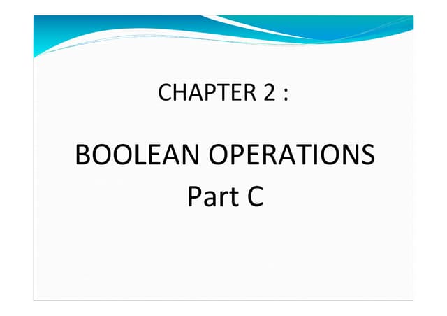 Chapter 2 boolean part c