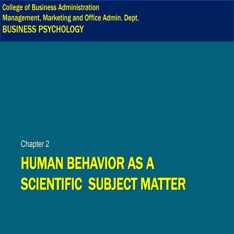 Chapter 2  business psychology