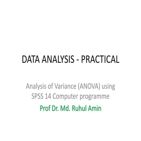 Chapter 2 data analysis - practical | PPT