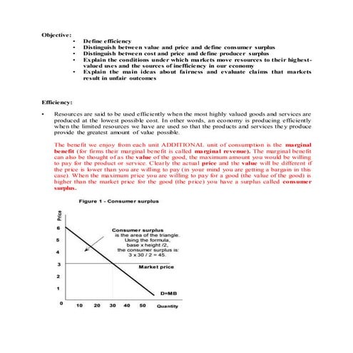 Chapter 2   efficiency, externalities, consumer surplus, producer surplus etc