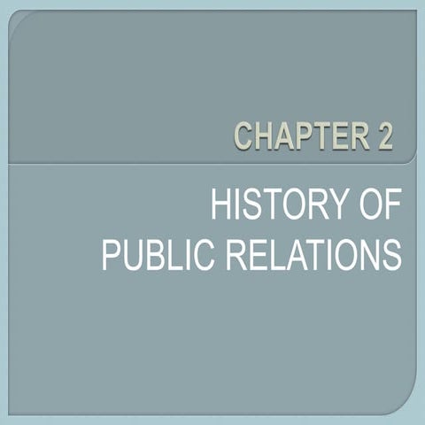 Chapter 2 PUBLIC RELATION