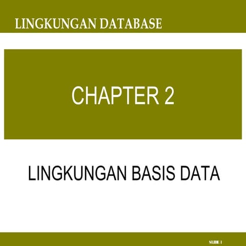 Chapter 2 lingkungan basis data