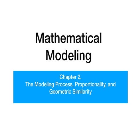 Mathematical modeling Chapter2 model process