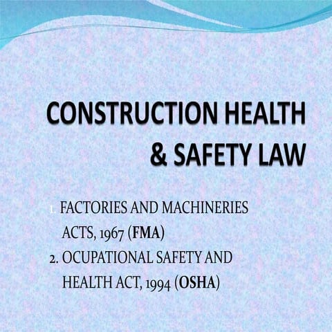 Chapter 2 osha legislation