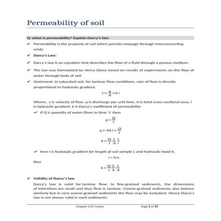 Chapter 2-permeability-1- presentation and question answer
