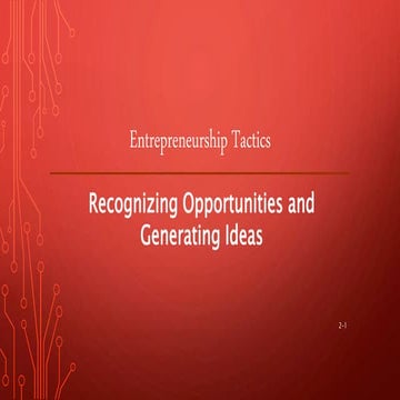 Recognizing Opportunities And Generating Ideas | Ways To Identify An Opportun...