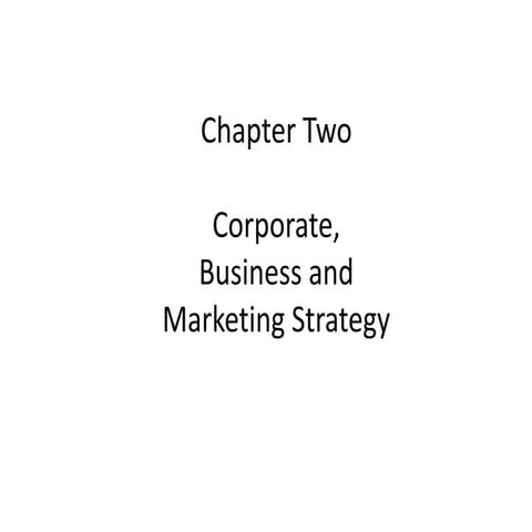 Chapter 2   strategic marketing