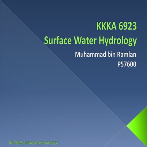 Surface Water Hidrology - Chapter 2