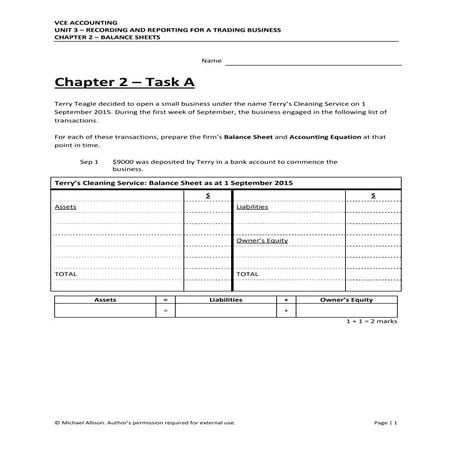 Chapter 2 - Balance Sheets Test | PDF