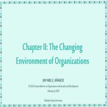 Chapter 2   the changing environment of organization 