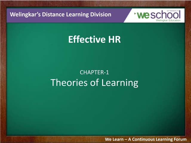 Theories of Learning
