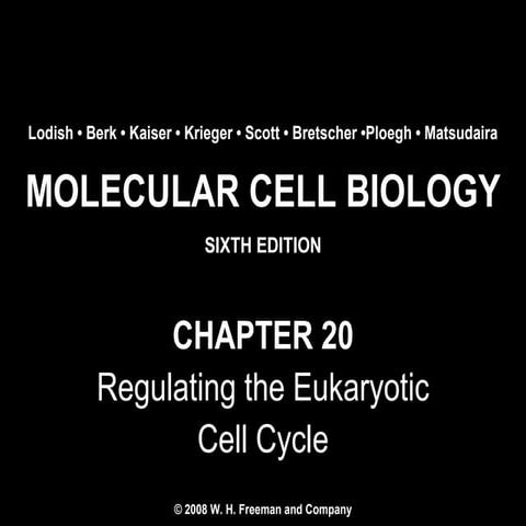 Chapter20 regulatingtheeukaryoticcellcycle-140105095738-phpapp01