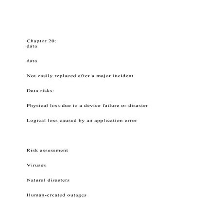 Chapter 20 datadataNot easily replaced after a .docx