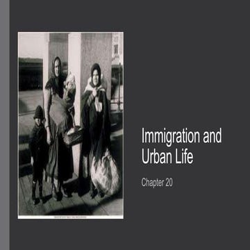 Chapter 20: Immigrants and Urban Life