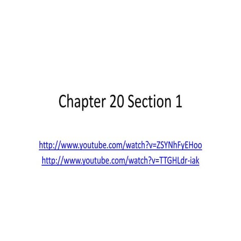 Chapter 20 sect 1