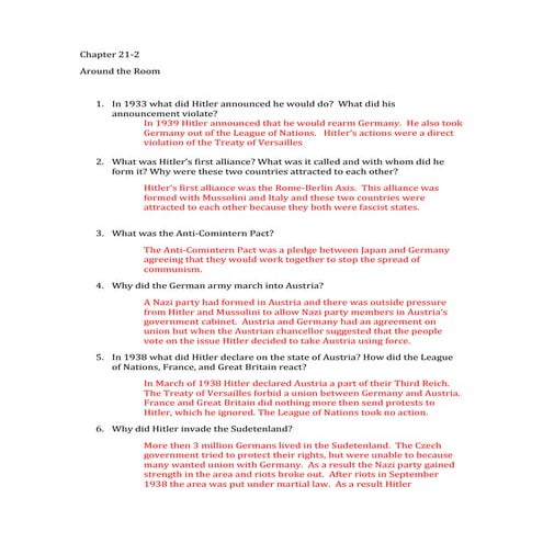 Chapter 21 2 Around The Room Answers