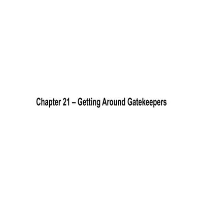 Chapter 22 - Getting Around Gatekeepers (The SMART Sales System)