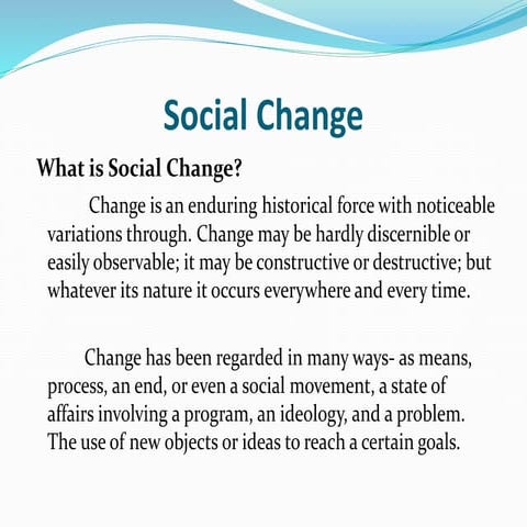 Chapter 21  social change