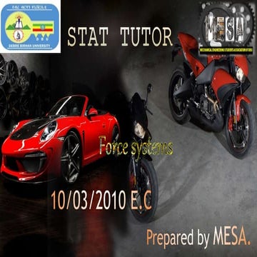 Chapter 2:  Two dimenstional  force systems: DBU-MESA