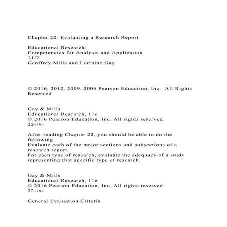 Chapter 22 Evaluating a Research ReportEducational Research.docx