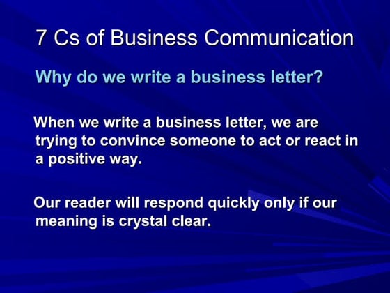 7 cs of communication | PPT
