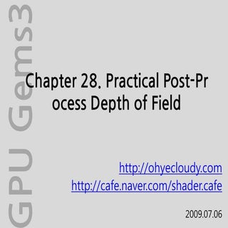 [GPU Gems3] Chapter 28. Practical P...