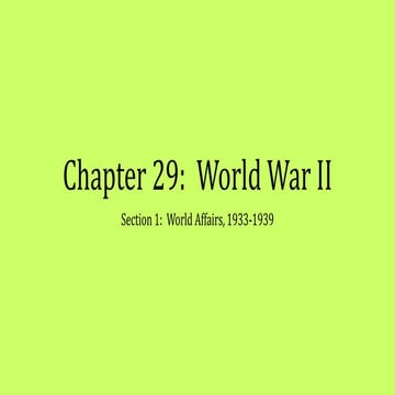Chapter 29: World War II