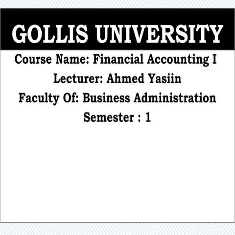 CHapter 2 Financial Accounting One Recording Transaction