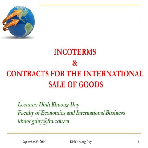 Chapter 2 and 3   contracts and incoterms