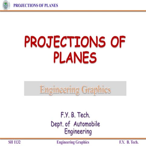 Projections of Planes